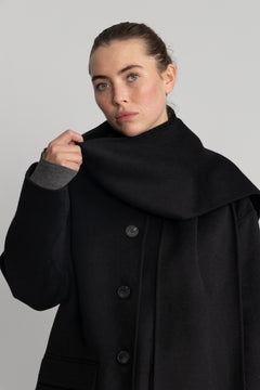 Pam Handmade Scarf Jacket - Black