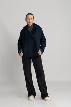 Alma Short Wool Jacket - Dark Sapphire