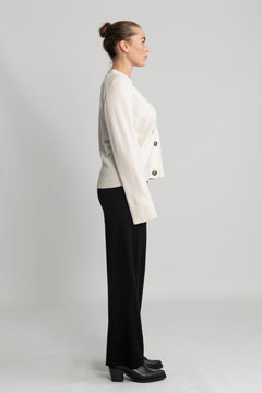 Yasemilie Ls Cardigan Knit - Birch