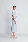 Peony Dress - Blue/White