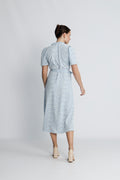 Peony Dress - Blue/White