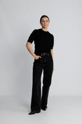 Yaslena Ss Knit Pullover S. - Black
