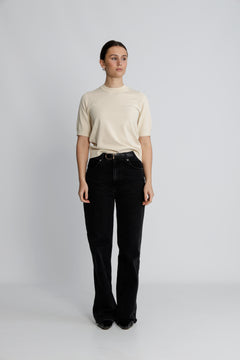Yaslena Ss Knit Pullover S. - Birch