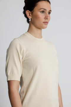 Yaslena Ss Knit Pullover S. - Birch