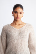 Milana Ls Mohair Knit - Beige