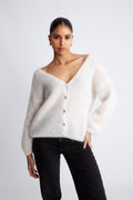Cornelia Ls Cardigan - White