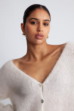 Cornelia Ls Cardigan - White