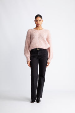 Milana Ls Mohair Knit - Light Pink