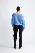 Milana LS Mohair Knit - Sky Blue