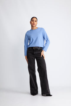 Essential Ls Boxy Tee - Cornflower Blue