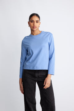 Essential Ls Boxy Tee - Cornflower Blue