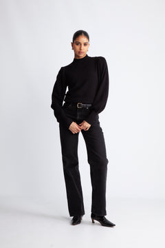 Yasfonny LS Knit Pullover - Black
