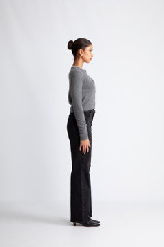 W. Cashmere Cardigan - Dk. Grey