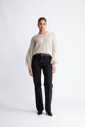 Milana Ls Mohair Knit - Beige