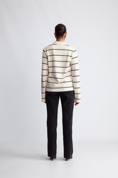 Lovella Striped Polo LL Tee - Summer Sand