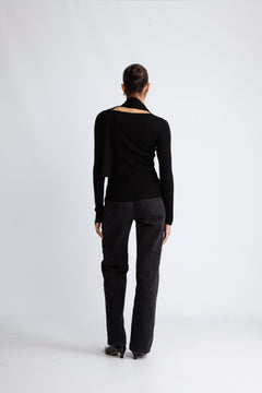Moon Draped Ls - Black