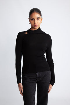 Moon Draped Ls - Black
