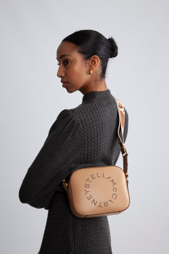 Logo Camera Crossbody Bag- Fawn