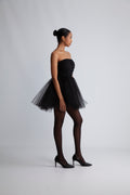 Swan Dress Short - Black