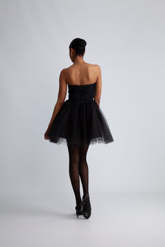 Swan Dress Short - Black