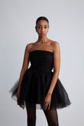 Swan Dress Short - Black