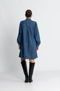 Elena Shirt Dress - Mid Blue Wash