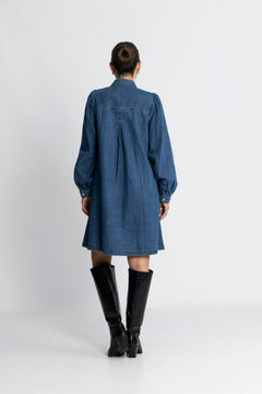 Elena Shirt Dress - Mid Blue Wash