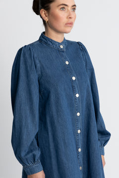 Elena Shirt Dress - Mid Blue Wash