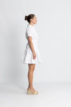 Aurora Dress - Sugar White Poplin