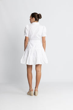 Aurora Dress - Sugar White Poplin