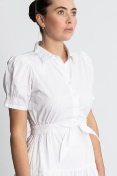 Aurora Dress - Sugar White Poplin