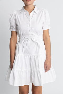 Aurora Dress - Sugar White Poplin