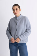 AlphaGZ Short Cardigan - Grey Blue Melange