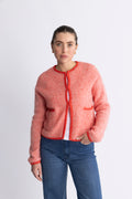 Eliza Nenaya Cardigan Stp - Flame S Egret