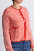 Eliza Nenaya Cardigan Stp - Flame S Egret