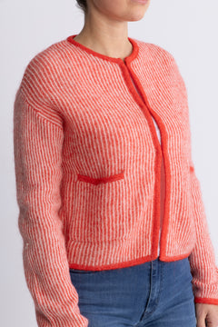 Eliza Nenaya Cardigan Stp - Flame S Egret