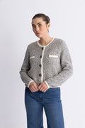 GZnalin Cardigan - Blue/White Structure