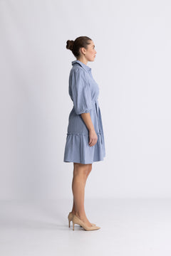 Linen Dress - Dusty Blue
