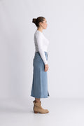 Krista-Gerda Hw Li Blu Max Skirt Noos - Light Blue Denim