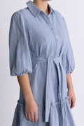 Linen Dress - Dusty Blue