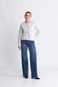Eliza Nenaya Cardigan Stp - Skyway Egret