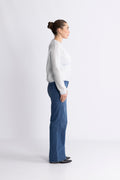 Eliza Nenaya Cardigan Stp - Skyway Egret