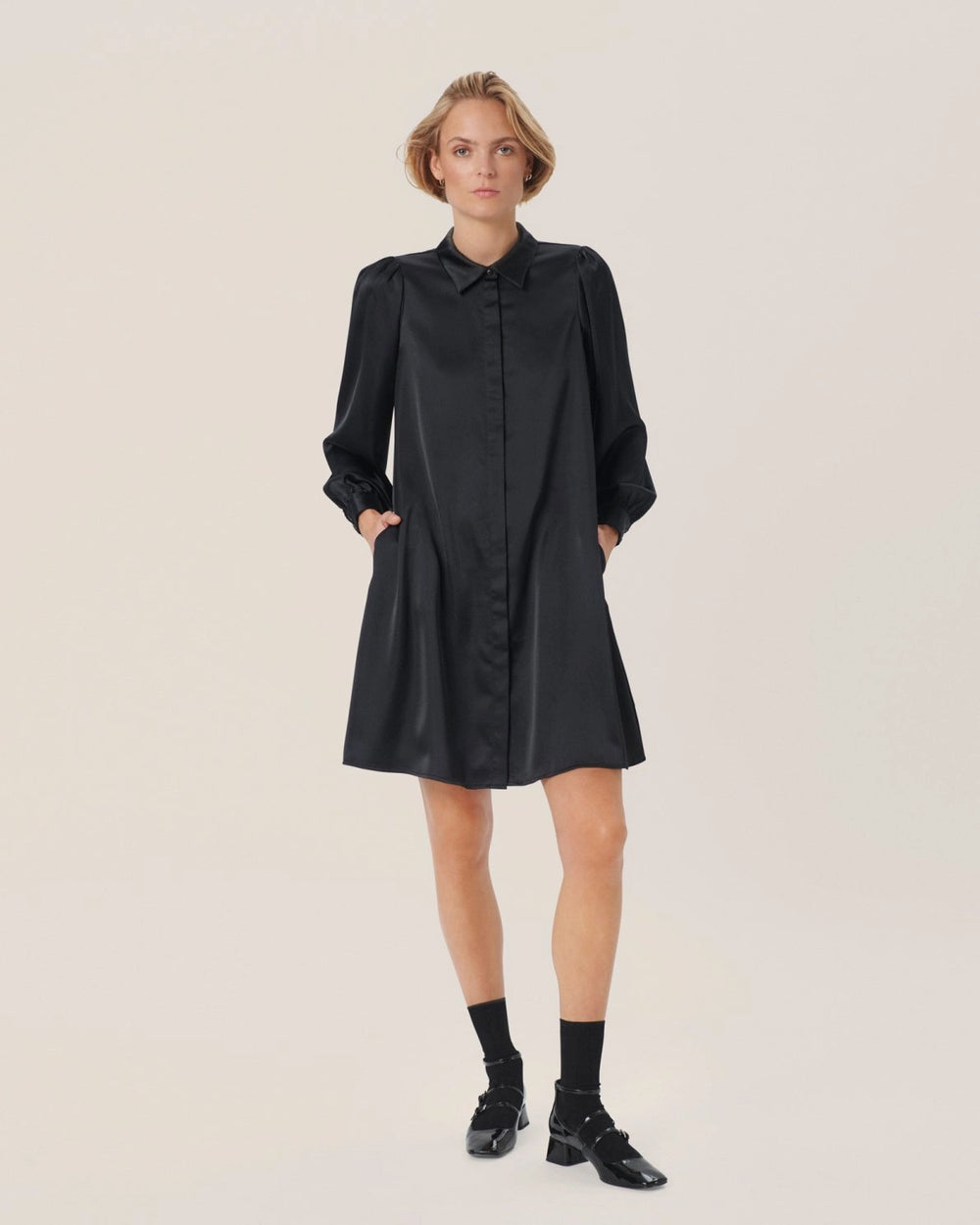 Jeanita Shirt Dress - Black
