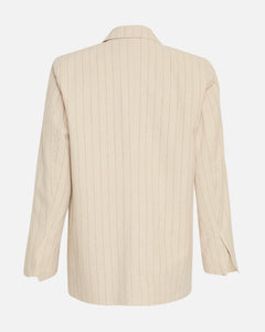 Jonalyn Slit Blazer Stp - Oatmeal/Grey