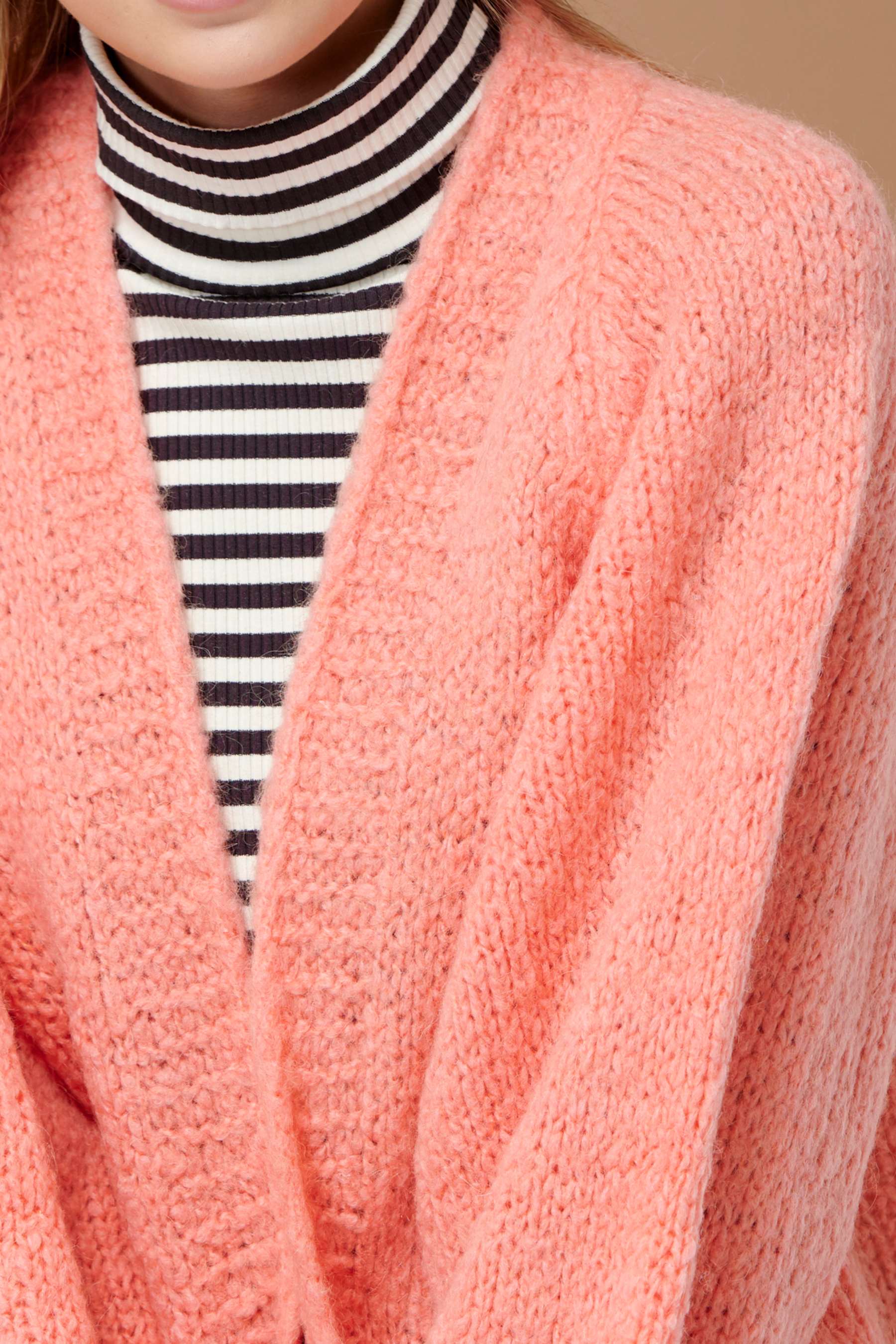 Fora Knit Cardigan - Peach