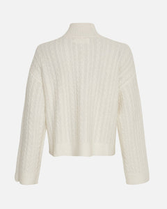 Blithe Hope Zip Cardigan - Egret