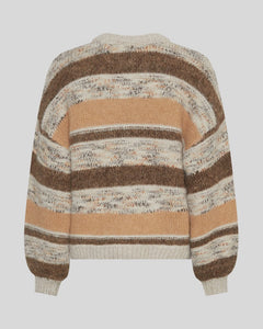 Constance Pullover Stp - Oatmeal/Sla/Blk