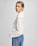 Daina Zip Cardigan - Egret