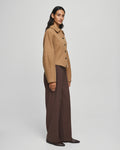 Macy Michelle Hw Wide Pants Regular - Hot Fudge