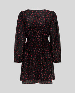 Nancy Dress Aop - Syrah Flower